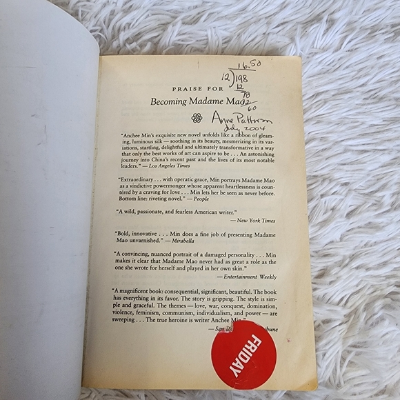 ♠️10/$10♠️ Becoming Madame Mao by Anchee Min - Picture 2 of 4